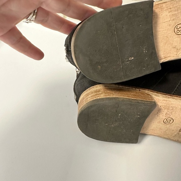 FREE PEOPLE EMMA black woman bohemian western pointed toe zip closure bootie 8.5 - Picture 9 of 11